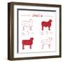 Lamb Cuts-ONiONAstudio-Framed Art Print