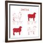 Lamb Cuts-ONiONAstudio-Framed Art Print