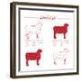 Lamb Cuts-ONiONAstudio-Framed Premium Giclee Print