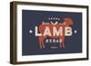 Lamb, Kebab - Vintage-foxysgraphic-Framed Art Print