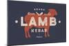 Lamb, Kebab - Vintage-foxysgraphic-Mounted Art Print