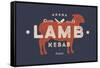 Lamb, Kebab - Vintage-foxysgraphic-Framed Stretched Canvas