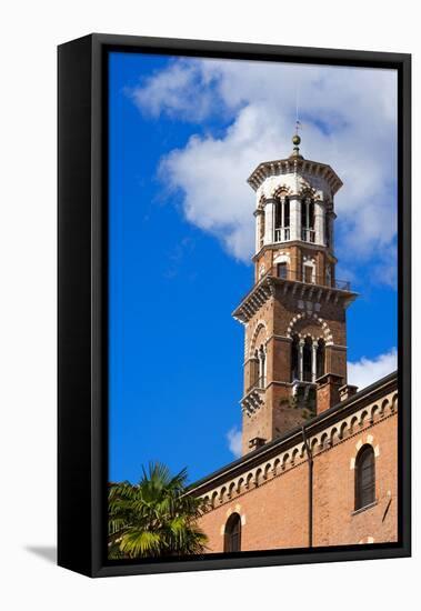 Lamberti Tower - Verona Italy-Alberto SevenOnSeven-Framed Stretched Canvas