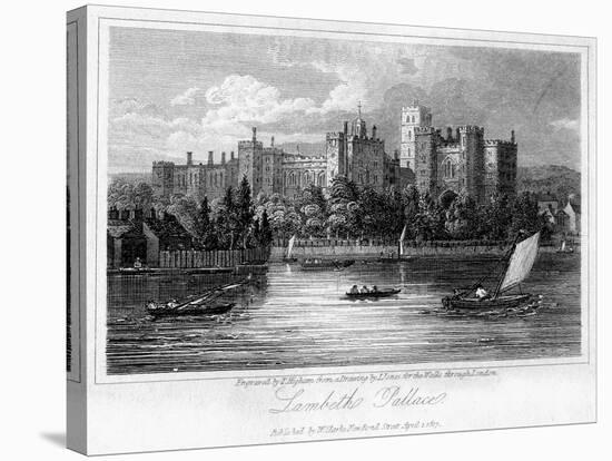 Lambeth Palace, London, 1817-Thomas Higham-Stretched Canvas