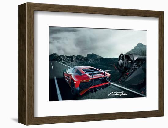 Lamborghini Aventador Cockpit-null-Framed Art Print