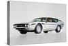 Lamborghini Espada Watercolor-NaxArt-Stretched Canvas