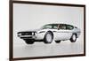 Lamborghini Espada Watercolor-NaxArt-Framed Art Print