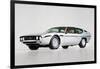 Lamborghini Espada Watercolor-NaxArt-Framed Art Print