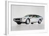 Lamborghini Espada Watercolor-NaxArt-Framed Art Print