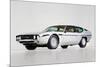 Lamborghini Espada Watercolor-NaxArt-Mounted Premium Giclee Print