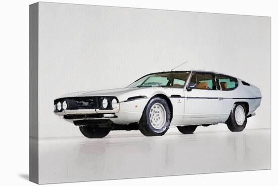 Lamborghini Espada Watercolor-NaxArt-Stretched Canvas