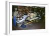 Lamborghini factory 1988.Countach under construction-null-Framed Photographic Print