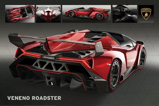 Lamborghini- Veneno Roadster-null-Lamina Framed Poster