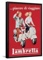 Lambretta - Vintage Style Italian Poster-null-Framed Poster
