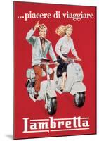 Lambretta - Vintage Style Italian Poster-null-Mounted Poster