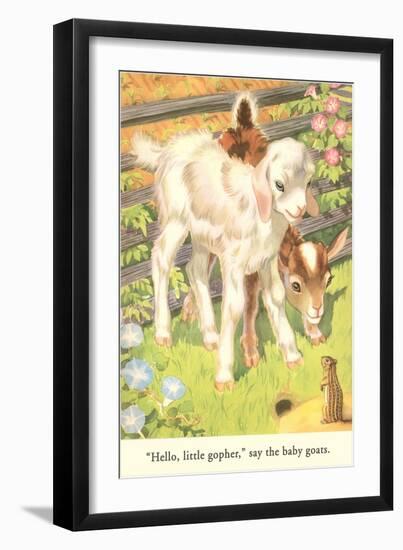 Lambs and Gopher-null-Framed Art Print