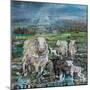 Lambs in the Rain-Alex Williams-Mounted Giclee Print