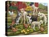 Lambs on the Loose-William Vanderdasson-Stretched Canvas