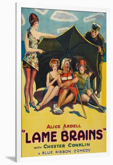 Lame Brains-null-Framed Art Print