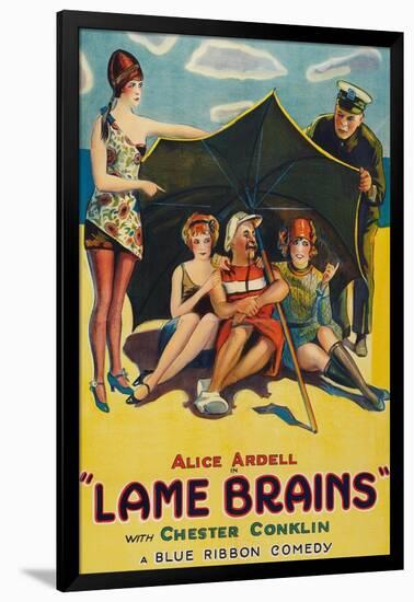 Lame Brains-null-Framed Art Print