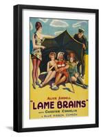 Lame Brains-null-Framed Art Print