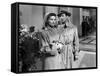 Lame by fond UNDERCURRENT by VincenteMinnelli with Katharine Hepburn and Robert Taylor, 1946 (b/w p-null-Framed Stretched Canvas