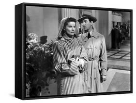 Lame by fond UNDERCURRENT by VincenteMinnelli with Katharine Hepburn and Robert Taylor, 1946 (b/w p-null-Framed Stretched Canvas