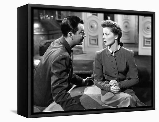 Lame by fond UNDERCURRENT by VincenteMinnelli with Robert Taylor and Katharine Hepburn, 1946 (b/w p-null-Framed Stretched Canvas