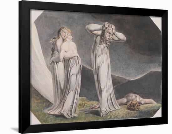 Lamech and His Two Wives-William Blake-Framed Giclee Print