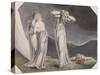 Lamech and His Two Wives-William Blake-Stretched Canvas