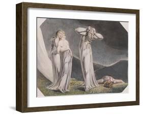 Lamech and His Two Wives-William Blake-Framed Giclee Print