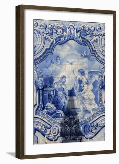 Lamego, Portugal, Shrine of Our Lady of Remedies, Azulejo-Jim Engelbrecht-Framed Photographic Print