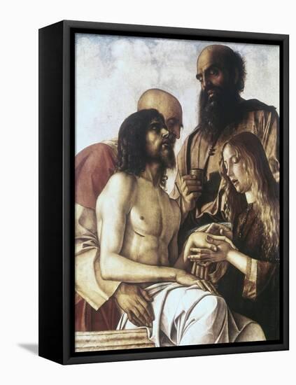 Lament over the Dead Christ-Giovanni Bellini-Framed Stretched Canvas