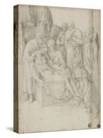 Lamentation, 1540-68-Giorgio-giulio Clovio-Stretched Canvas