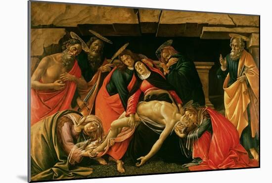 Lamentation of Christ. circa 1490-Sandro Botticelli-Mounted Giclee Print