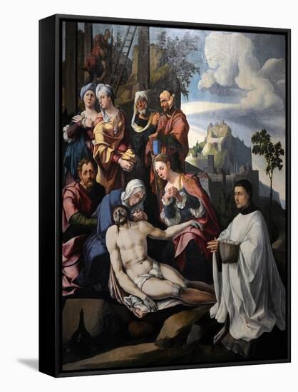 Lamentation of Christ with a Donor, C. 1535-Jan van Scorel-Framed Stretched Canvas