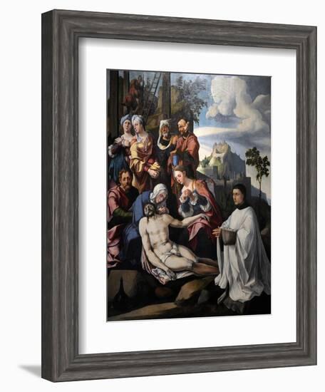 Lamentation of Christ with a Donor, C. 1535-Jan van Scorel-Framed Giclee Print