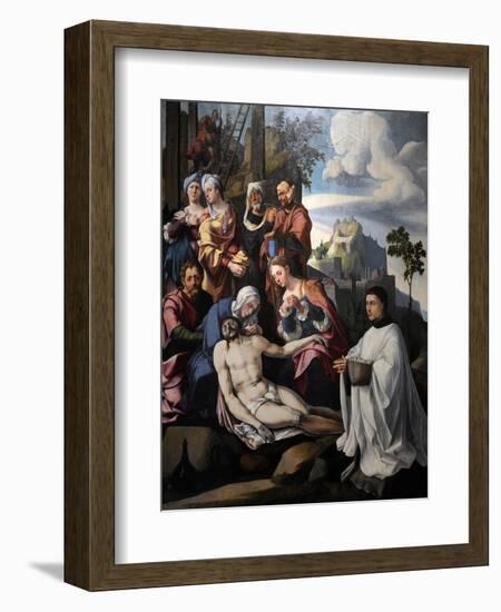 Lamentation of Christ with a Donor, C. 1535-Jan van Scorel-Framed Giclee Print