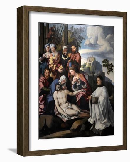 Lamentation of Christ with a Donor, C. 1535-Jan van Scorel-Framed Giclee Print