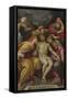 Lamentation of Christ with St John, Mary Magdalene, Mary-Salomé, Joseph of Arimathea and the Virgin-Francesco Albani-Framed Stretched Canvas