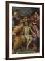 Lamentation of Christ with St John, Mary Magdalene, Mary-Salomé, Joseph of Arimathea and the Virgin-Francesco Albani-Framed Giclee Print