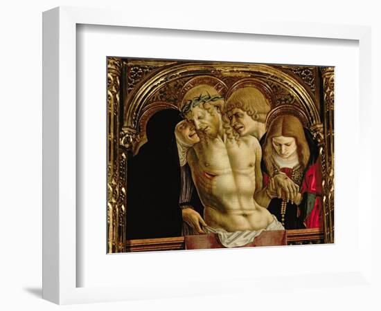 Lamentation of the Dead Christ, Detail from the Sant'Emidio Polyptych, 1473-Carlo Crivelli-Framed Giclee Print