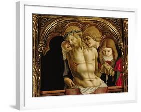 Lamentation of the Dead Christ, Detail from the Sant'Emidio Polyptych, 1473-Carlo Crivelli-Framed Giclee Print