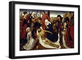 Lamentation over Dead Christ, 1460-1464-Roger Van der weyden-Framed Giclee Print