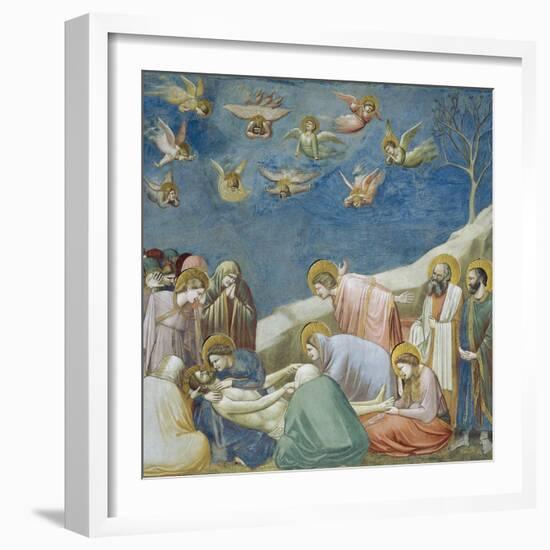 Lamentation over Dead Christ, Detail from Life and Passion of Christ, 1303-1305-Giotto di Bondone-Framed Giclee Print