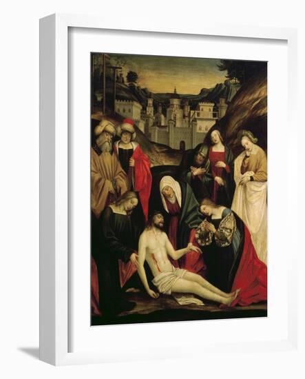 Lamentation over Dead Christ-Gerolamo Giovenone-Framed Giclee Print