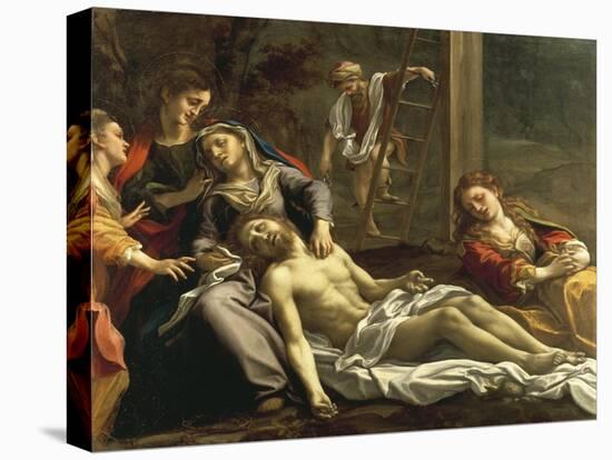 Lamentation over the Dead Christ, Ca 1524-Antonio Allegri Da Correggio-Stretched Canvas