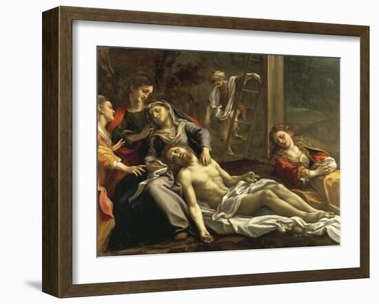 Lamentation over the Dead Christ, Ca 1524-Antonio Allegri Da Correggio-Framed Giclee Print