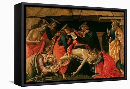 Lamentation over the Dead Christ-Sandro Botticelli-Framed Stretched Canvas