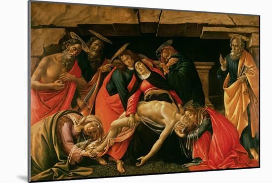 Lamentation over the Dead Christ-Sandro Botticelli-Mounted Giclee Print